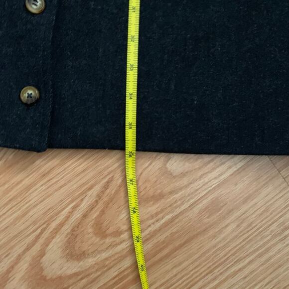 Orvis 100% Carded Wool Charcoal Gray Sleeveless Jumper Shift Dress Size P4 - Picture 11 of 12